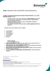Tájékoztató EmpCo (EU)2024/825 irányelv/greenwashing