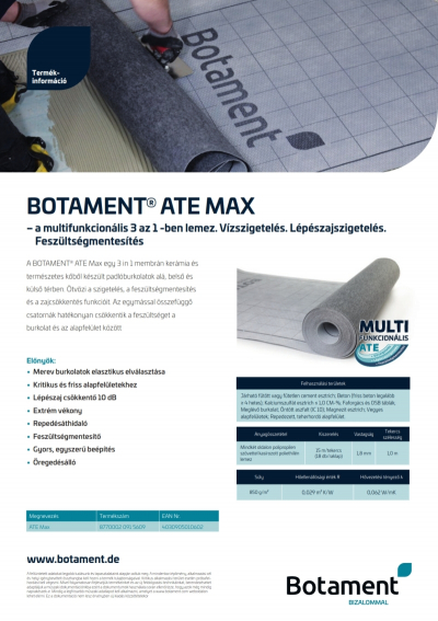Termékújdonság: BOTAMENT® ATE Max a multifunkcionális 3 az 1 -ben lemez